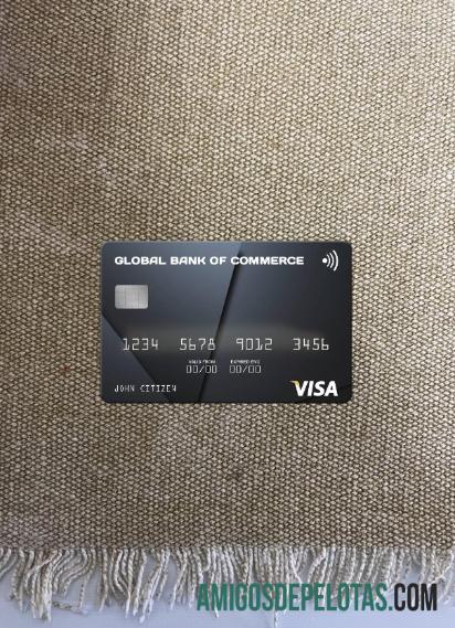 Antígua e Barbuda Global Bank of Commerce Visa Card Photolook Front amostra